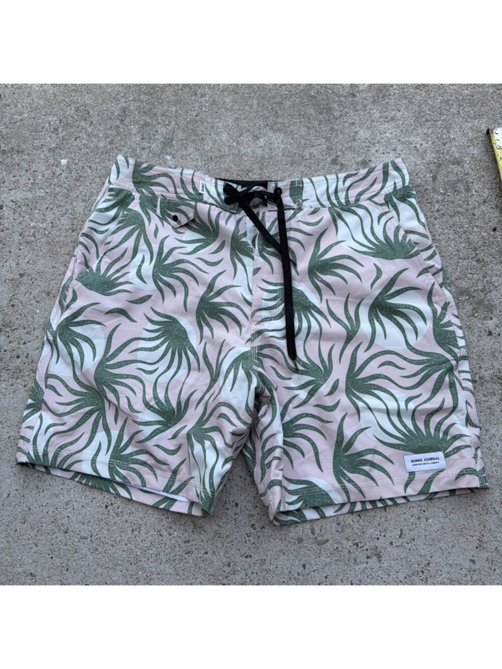 Banks Journal Board Shorts Mens Size 31  All-Over Plants Casual